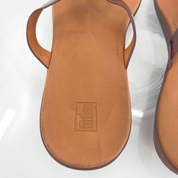 FitFlop Hoopla Tortoiseshell Women's Size 9 Brown Slip On Sandals - Picture 8 of 12